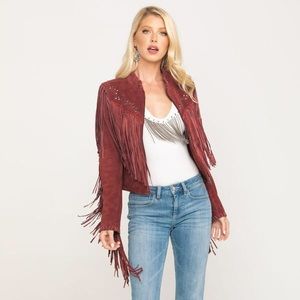 100% Authentic Leather Fringe Jacket NWT’s